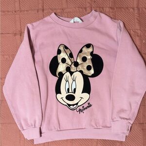 Minnie Mouse Pink girls Sweatshirt size 7/8 EUC with minor spot